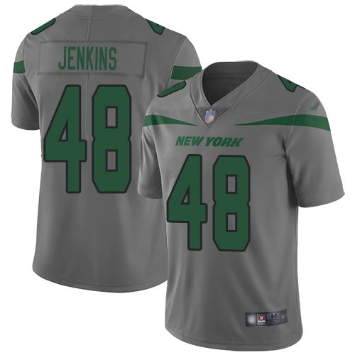 New York Jets Limited Gray Youth Jordan Jenkins Jersey NFL Football #48 Inverted Legend->->Youth Jersey
